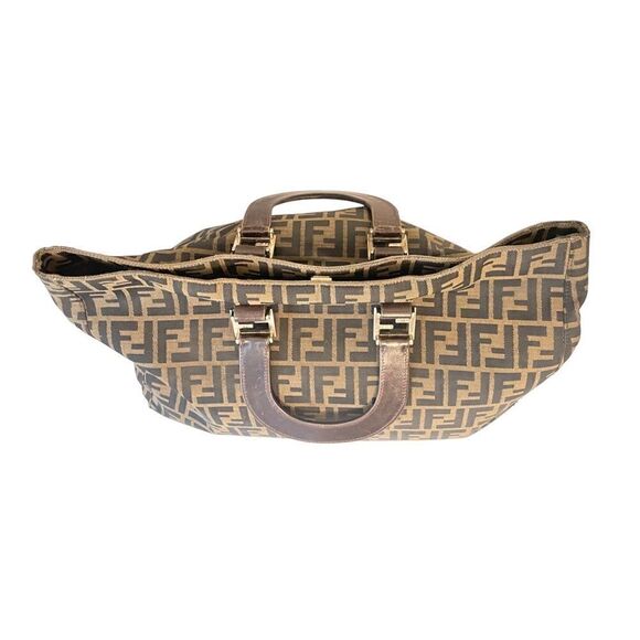 FENDI ZUCCA Print LARGE Vintage Twin Tote - Picture 10 of 16